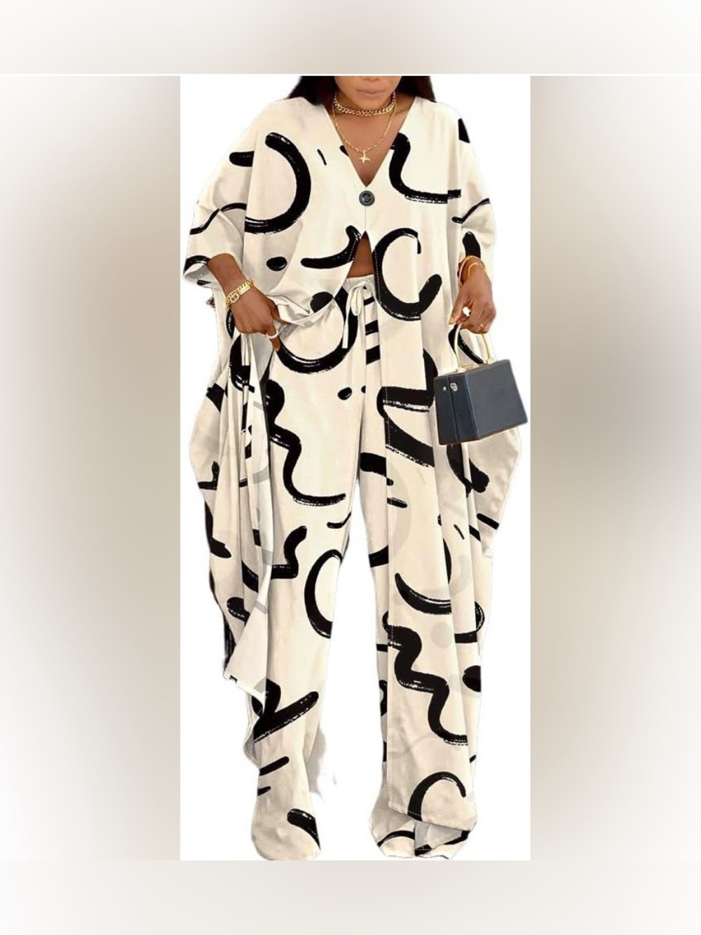 Black and White Abstract Print Set